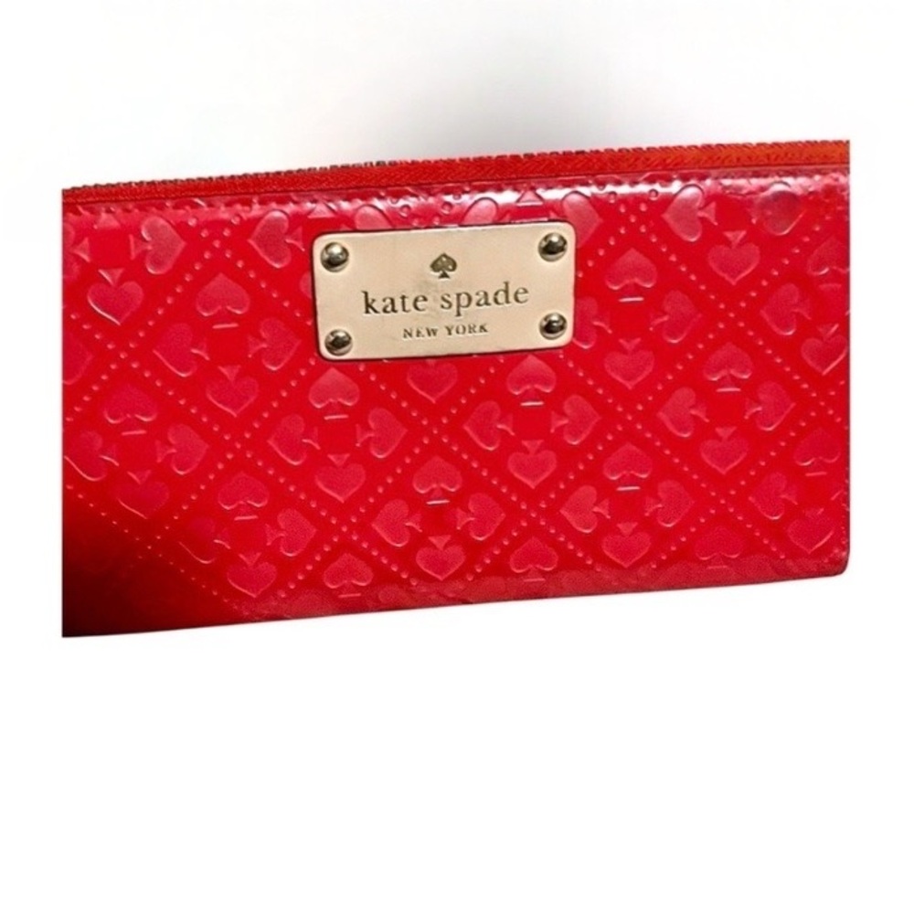 Kate Spade ♠️ Scarlet Red Heart-Patterned Wallet